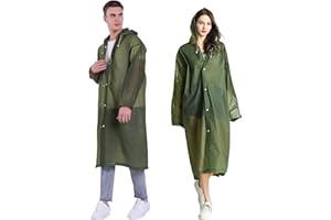 Gerhannery 2 Pezzi Poncho Antipioggia, Riutilizzabili Mantella Antipioggia, Poncho Portatile Eva, Impermeabile Poncho Per Uomo E Donna Di Emergenza Per Escursionismo Viaggi Bianco