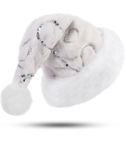 JEKYQ Grand Chapeau De Père Noël En Peluche Pour Adultes - Chapeau De