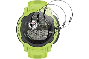 Beukei Pellicola Protettiva per Garmin Instinct 2/2 Solar, 3 Pezzi Pellicola Vetro, [Sensibile al Tatto][Ultra HD][Senza Bolle][Anti-Graffio][Alta Trasparente] Screen Protector