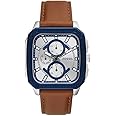 FOSSIL BQ2658 Multifunction Brown Leather Watch 42mm Silver