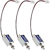 TOPPERFUN Electromagnet Mini Push Pull Solenoid 12V Linear Solenoid Electromagnet for Metal Parts