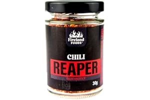 ‎FIRELAND FOODS Fireland Foods Carolina Reaper Chiliflocken, 30g I Schärfste Chili der Welt aus naturnaher Produktion I Chilisorte erreicht mehr als 2 Millionen Scoville
