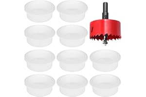 Hejo 10Pcs Passe-Câble Bureau Blanc, Passe-Câble pour Ordinateur 80mm avec Scie Cloche, Cache-câble pour Câble Rond, Organiseur de Fil pour la Maison et Le Bureau