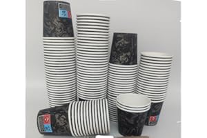 RAJDAL [300] Gobelets Jetables 120-100 ML Ideal Espresso. En Papier Carton Certifié FSC MIXTE Ultra Résistant et Recyclable. Idéal Entreprise, Bureau, Association et Commerce