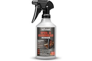 ‎BIO-CHEM bio-chem Ofen- und Kaminscheibenreiniger Kaminglasreiniger - 500 ml Hochleistungs-Aktivschaum - Entfernt mühelos hartnäckigste Ablagerungen wie Ruß, Fette, Öle, Rauchharz - Made in DE