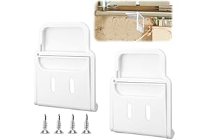 Tinoaly Lot de 2 Supports Capteur de Porte Garage pour Ring Alarme, Support Montage Durable pour Porte Garage Accessoires Sécurité avec Vis Installation Facile