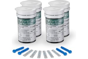 SEEYC Medidor de glucosa en sangre tiras de prueba reemplazo por Exactive EQ Impulse diabetes strips tiras reactivas de glucosa en sangre x 100 para ES diabéticos
