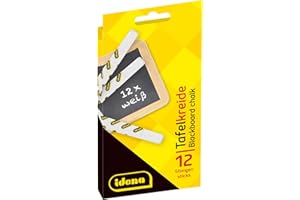 ‎IDENA Tafelkreide weiß mit Papiergriffschutz - eine Packung - Idena