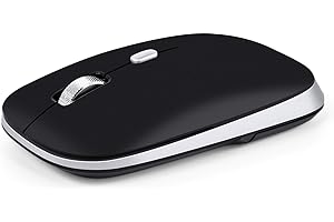 PINKCAT Kabellose Bluetooth Maus, Bluetooth 4.0 Funkmaus, 800/1200/1600 DPI Sensor, Ergonomische Leiser Laptop Maus für Laptop, PC, Mac, Android, Tablet, Schwarz