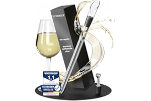 SilverRack Bacchetta refrigerante per bottiglie di vino [20 cm), asta refrigerante per vino con beccuccio e chiusura, adatto per tutte le bottiglie, accessorio perfetto per festival