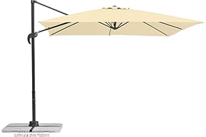 SCHNEIDER SCHIRME Schneider Sonnenschirm Rhodos Junior, natur, 270 x 270 cm quadratisch, 786-02, Gestell Alu/Stahl, Bespannung Polyester, 18 kg