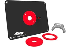 Kreg Tool PRS4034 Placa de inserción con anillos de nivel (Tritón preperforado), negro y rojo