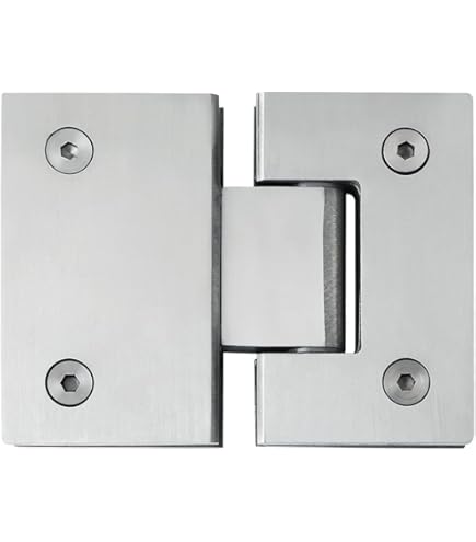 scharnieren 2-delige Kit Glazen Deur Scharnier, Gebogen Clip Één Kant, 43/55 Mm Lengte, Past 5-10 Mm Glazen Deur Frame, Geborsteld Legering Clip Hardware hardware (Size : Large 55mm length