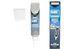 Twist & Grout Reviver Restore and Repair For Bathroom/Shower/Kitchen Tiles Fast - Pre-Mixed Durable & Waterpoof Tile Restoration Kit- Simple To Apply (Dark Grey)
