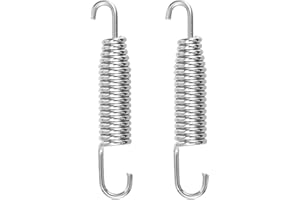 Larcele 2 Pièces 70mm Ressorts de tuyaux d'échappement de moto, Ressort Hélicoïdal Pull Crochet Universels en acier inoxydable pour Moto Scooter MT/TH-01
