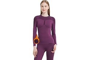 MEETWEE sous vêtements Thermiques Fonctionnels pour Femmes Femmes Automne Hiver Pantalons Chauds Top Chaud Femmes Ski, Sports de Plein air sous - vêtements Chauds
