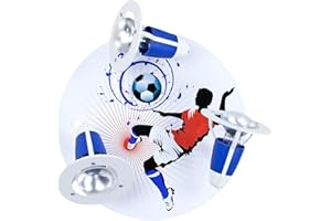 ‎ELOBRA Elobra Deckenlampe Fußball Fußballlampe Rondell Kinderzimmer Wandlampe Kinderlampe mit 3 schwenkbaren Lichtspots, Blau - Weiß