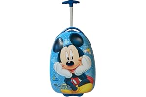 JUST 4 BABY Children Kids Holiday Travel Character Suitcase Luggage Trolley Bags 16" Micky Mouse Blue