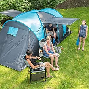 Skandika, Hammerfest, Tenda per Famiglie, 4 Persone, Tenda a Cupola, con 2 cabine di Riposo, Altezza in Piedi 200 cm - immagine 5