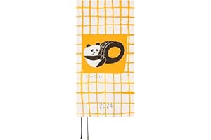 ほぼ日 Hobonichi Techo Weeks [Inglés/Tamaño alto y delgado/Inicio de enero 2024] Jin Kitamura: Love it (Panda) Yellow Plaid