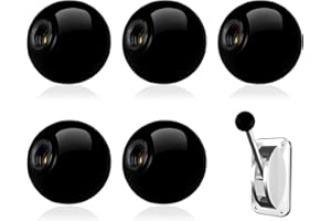 Lvjkes 5 Pezzi Manopola a Sfera Filettata M10 x 35mm, Manopola a sfera nera dado in Rame Incorporato, Ricambi per macchine utensili, macchine combinate e macchine per la lavorazione del legno