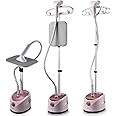 EliteEco SC-618 2000W Garment Steamer with Built-in Ironing Board, 40 Sec Heating, Pink, Upright Style