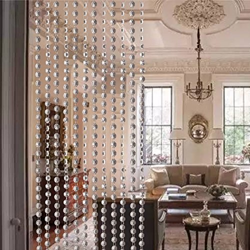MOHOO 10m Türvorhang zehn Meter Hochzeit DIY Crystal Clear Acrylic Bead Garland hängende Partei Dekor Versorgung Perlenvorhänge Dekorieren Sie das Wohnzimmer, Hotel-Lobbys - 6