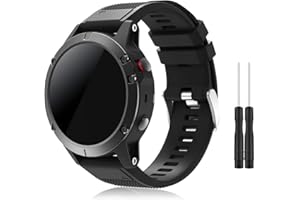 TOPsic Fenix 5 Banda, Silicona Reemplazo Correa con 2pzs Destornilladores para Fenix 5/Forunner 935/Fenix 5 Plus/Fenix 6/Fenix 6 Pro/Fenix 7/Fenix 7 Solar/Fenix 7 Sapphire Solar