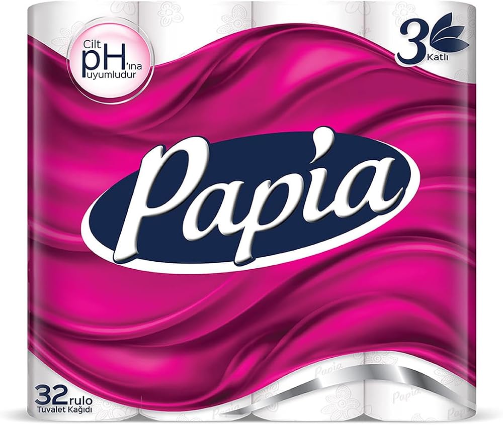 Papia 3 Katlı 32'lı Tuvalet Kağıdı (1 x 32 Rulo)