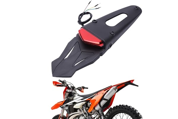 JMTBNO Moto LED Feu Arrière Stop Fender Stop Feu Arrière avec Support pour Dirt Bike Motocross Enduro XR250 XR400 XR650 WR250 F WR450 F CRF250 x CRF450 x Crf