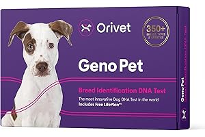 ORIVET Dog Breed Identification DNA Test - 1 Pack, Genopet Breed ID Kit | Canine Genetic Testing, Heritable Health Risks & Life Plan Included | At Home Cheek Swab | Accurate & Fast Results