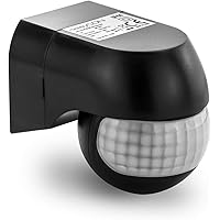 deleyCON 1x Infrarot Bewegungsmelder - für Innen und Außen - Reichweite bis 12m bei 180° - Dreh-/Neigbar - IP44…