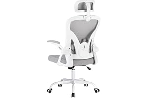 Farini Office Desk Chair with Flip-Up Armrest, High Back Ergonomic Computer Chair with Adjustable Headrest and Lumbar Support for Home and Office