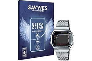 Savvies 6 Pack Screen Protector compatible with Casio iconic ABL-100WE-1A Protection Film Clear