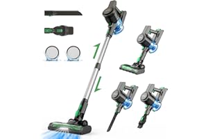 Vactidy Blitz V9 Cordless Vacuum Cleaner, 30000pa Suction with Powerful Brushless Motor, Lightweight Stick Vacuum with LED Headlights, Max 45 Mins Runtime for Carpet Floor Pet Hair Cleaning