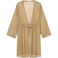 Tunica Corta Donne Stampa Tropicale Blu - Abito Spiaggia O Casual In Viscosa Sostenibile - Foto 5