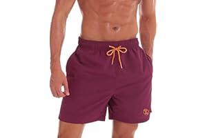 ZOXOZ Mens Swimming Shorts Waterproof Quick Dry Beach Shorts Surfing Shorts with Mesh Lining