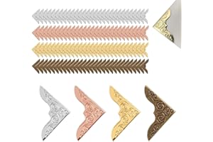 ZORTVUL 120 Pièces Coin De Protection De Livre Album De Coin En Métal Protecteur De Coin D'Album Décoratif Vintage Adapté À La Protection Des Albums De Livres