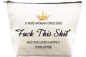 CHARMOLY Birthday Gifts for Women Mom Best Friend Mothers Day Gifts Unique Retirement Gifts A Wise Women Once Said Makeup Bag for Coworker Friendship Her Nurse Teacher Wife Sister