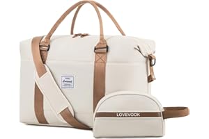 LOVEVOOK Sac de Voyage Femme Weekend Sac de Sport Sac Voyage Grand Taille Bagage Cabine Easyjet Sac Weekend Sac Cabine Avion Sac Polochon Bagage a Main Travel Bag Duffel Bag Carry on Bag Sac Maternité