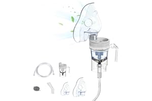 Sentasi Inhaliergerät Vernebler-Zubehör Set mit Mundstück und Maske: großes Mundstück, kleines Mundstück, Schlauch, Seil (Grau)