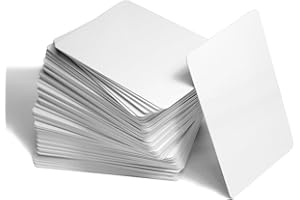 MEMOFYND 100 Pièces De Cartes Blanches En Pvc, Cartes De Base D'identification, étiquettes Nfc, Cartes D'identité En Plastique, Cartes De Visite Vierges, Cartes D'imprimante De Cartes D'identité (54 * 85.5mm)