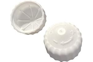 BINOA 2 x Ventilschutzkappe Handregler Handregulierkappe Bauschutzkappe, weiß einfache Ausführung, M30 x 1,5