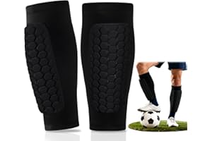 HENJUNU Parastinchi da Calcio, Parastinchi sci, Manica Protettiva per Polpacci Antiscivolo