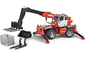 bruder 02129 - Manitou Telescopic Forklift MRT 2150 - 1:16 Pojazd budowlany, Wózek widłowy, Farma, Rolnictwo, Zabawka