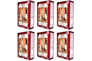 HENNE COLOR PARIS 6 X 100g Henna Color Naturhaarfärbemittel Pulver Farbe Öko Mahagoni dunkel (auburn) -6Stück