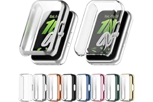 JDXFENG Watch Bands Watch Straps Screen Protector Case for Samsung Galaxy Fit 3 Soft TPU Full Coverage Bumper Anti-Scratch Screen Protector Full Cover Case Fit for Samsung Galaxy Fit 3