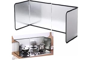 CSPone Spritzschutz Herd Faltbar Küche 40cm Höhe Faltbare Küchen-Spritzplatte Spritzschutz Küchen Herdschutz Herd-Spritzschutz