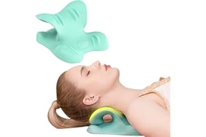 Auauraintt Odprężacz karku i ramion, korektor postawy karku, szyi, ramion, szyi, ulgi w bólu głowy i karku (zielony)