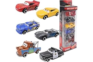 Simmpu 6pcs Racing Car Toys,Mini Race Cars Truck Figure Set Alloy Queen Car Model Cake Topper Cake Decoration Cars For Kids,Mini Play Vehicle Car Children Birthday Party Gift for Boys Girls